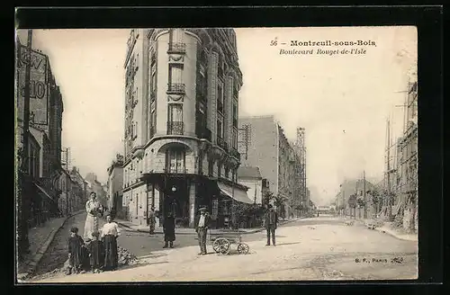 AK Montreuil-sous-Bois, Boulevard Rouget-de-l`Isle