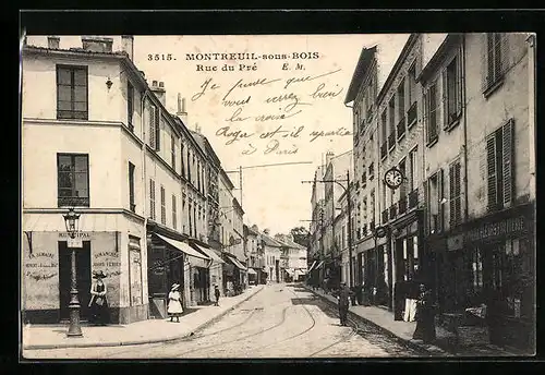 AK Montreuil-sous-Bois, Rue de Pré