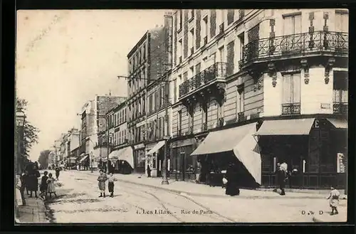 AK Les Lilas, Rue de Paris