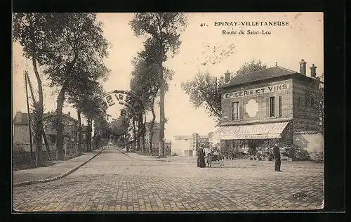 AK Epinay-Villetaneuse, Route de Saint-Leu