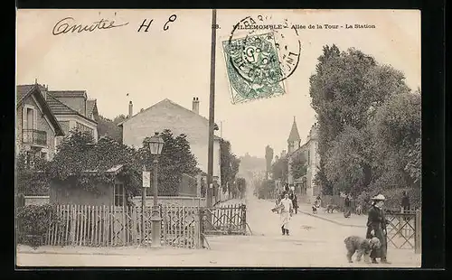 AK Villemomble, Allée de la Tour, La Station