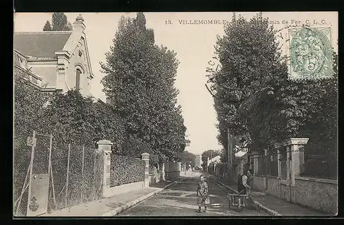 AK Villemomble, Rue du Chemin de Fer