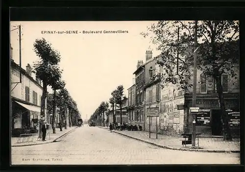 AK Epinay-sur-Seine, Boulevard Gennevilliers