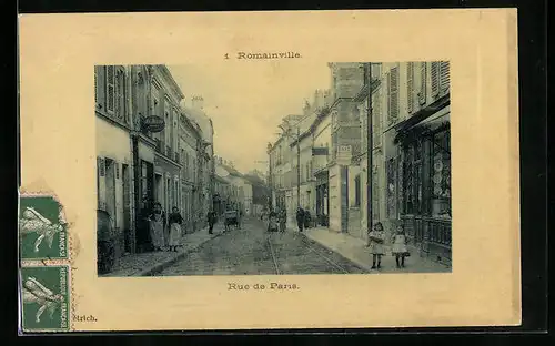 AK Romainville, Rue de Paris