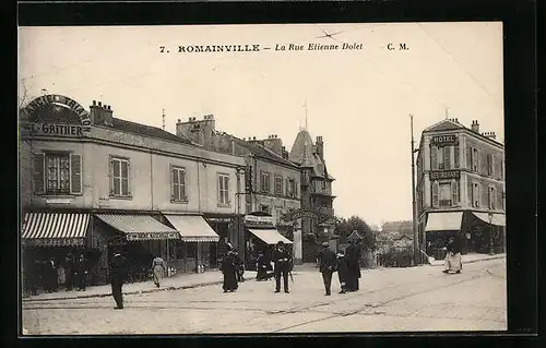 AK Romainville, La Rue Etienne Dolet