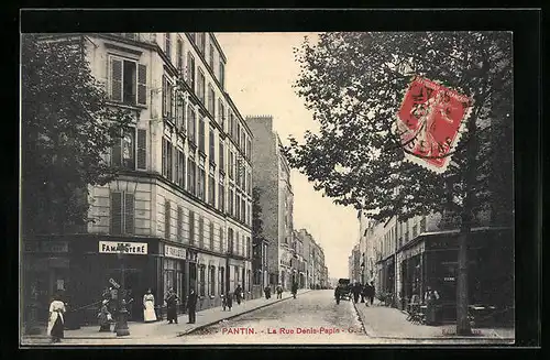 AK Pantin, La Rue Denis-Papin