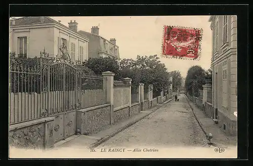 AK Le Raincy, Allée Chatrian