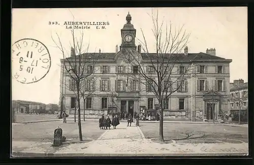 AK Aubervilliers, La Mairie