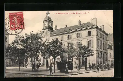AK Aubervilliers, La Mairie