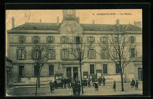 AK Aubervilliers, La Mairie