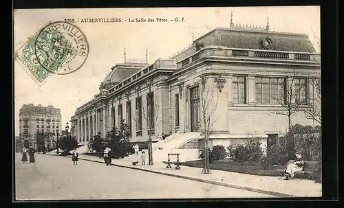 AK Aubervilliers, La Salle des Fêtes