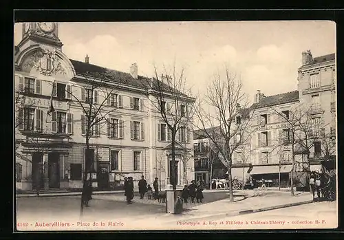 AK Aubervilliers, Place de la Mairie