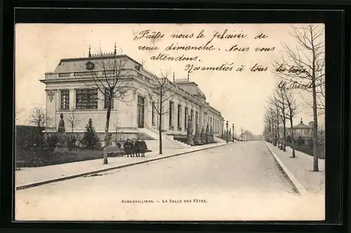 AK Aubervilliers, La Salle des Fêtes