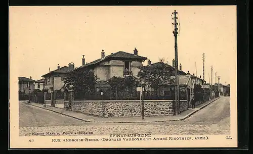 AK Epinay-sur-Seine, Rue Ambroise-Rendu
