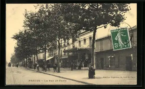 AK Pantin, La Rue de Paris