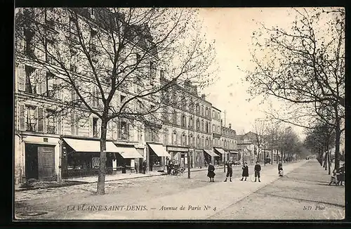 AK La Plaine Saint-Denis, Avenue de Paris N° 4