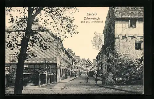 AK Einbeck, Tidexerstrasse mit alter Stadtmauer