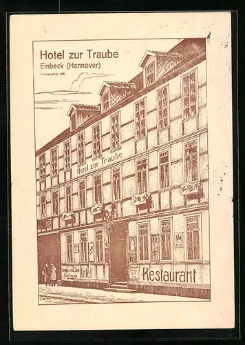 AK Einbeck /Hannover, Hotel zur Traube mit Restaurant