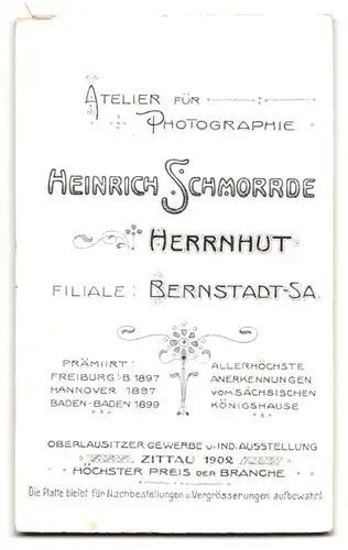 Fotografie Heinrich Schmorrde, Herrnhut, Junge posiert im Anzug
