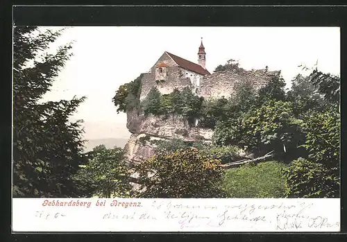 AK Bregenz, Gebhardsberg mit Kirche