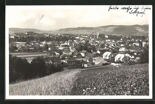 AK Val. Mezirici, Ortsansicht mit Umland