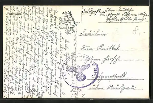 AK Val. Mezirici, Ortsansicht mit Umland