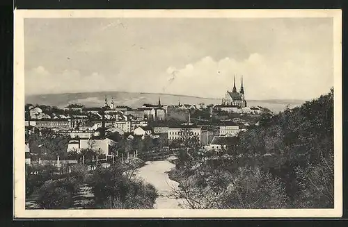 AK Brünn / Brno, Gesamtansicht mit Kirche