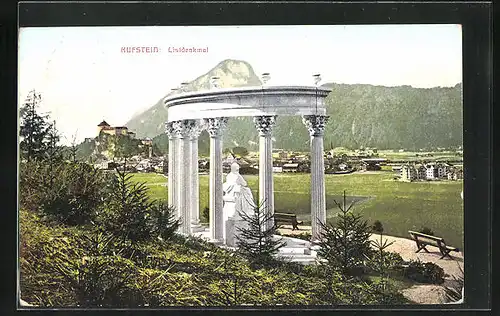 AK Kufstein, Panorama mit Listdenkmal