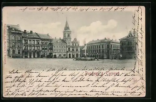 Relief-AK Turnau / Turnov, Námesti