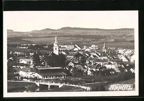 AK Kaplitz, Ortsansicht mit Umland