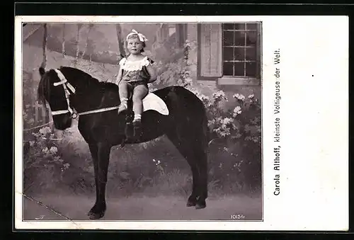 AK Carola Althoff, kleinste Voltigeuse der Welt