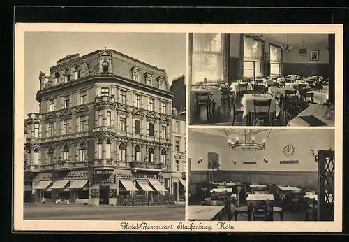 AK Köln-Neustadt, Hotel-Restaurant Staufenburg, Hohenstaufenring 22