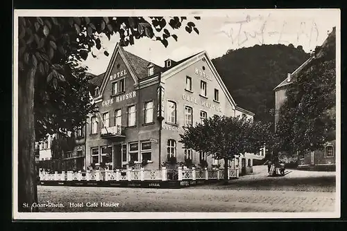 AK St. Goar / Rhein, Hotel Cafe Hauser