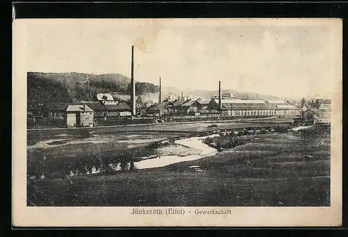 AK Jünkerath / Eifel, Blick zur Gewerkschaft, Bergbau