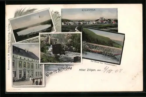 AK Gillenfeld i. d. Eifel, Hotel Zillgen, Panorama