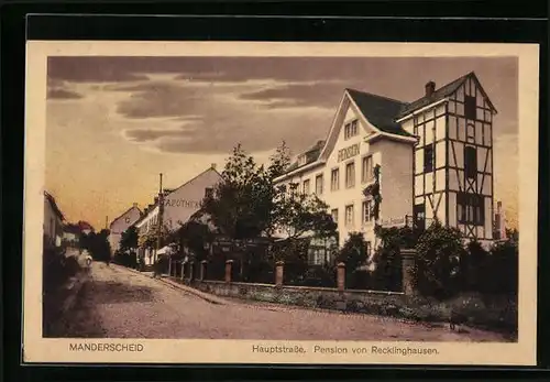AK Manderscheid, Hotel und Pension von Recklinghausen an der Hauptstrasse