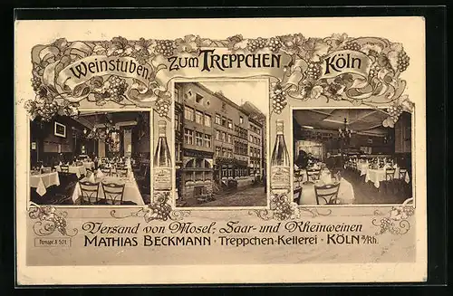 AK Köln, Gasthaus Weinstuben zum Treppchen, Am Hof 38-44