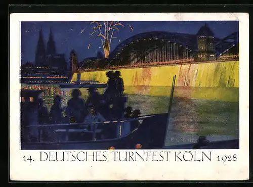AK Köln-Müngersdorf, 14. Deutsches Turnfest Köln 1928