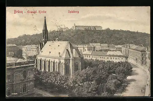 AK Brünn / Brno, Evangelische Kirche und Spielberg