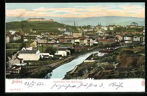 AK Brünn / Brno, Panorama mit Spielberg