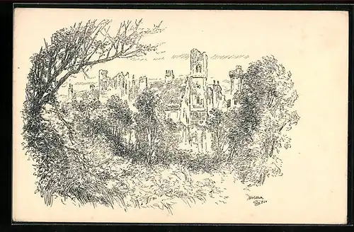 Künstler-AK Breclav, Zámek