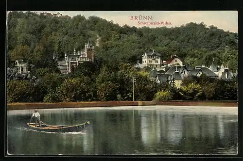 AK Brünn / Brno, Blick auf die Schreibwald-Villen