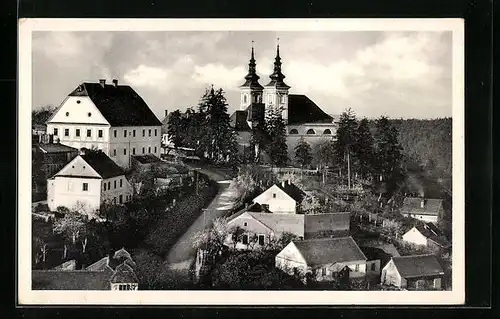 AK Vramov, Panorama, Kostel