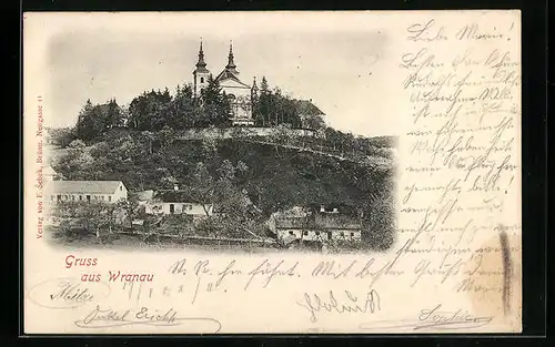 AK Wranau, Ortspartie mit Kirche