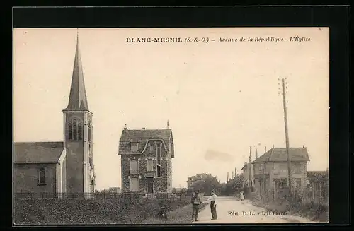 AK Blanc-Mesnil, Avenue de la République, L`Eglise