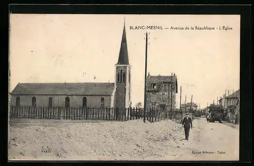 AK Blanc-Mesnil, Avenue de la République, l`Eglise