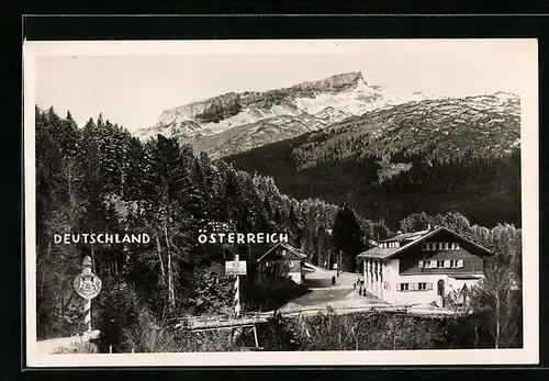 AK Grenze zwischen Deutschland und Österreich, Grenzgasthof Walserschanz