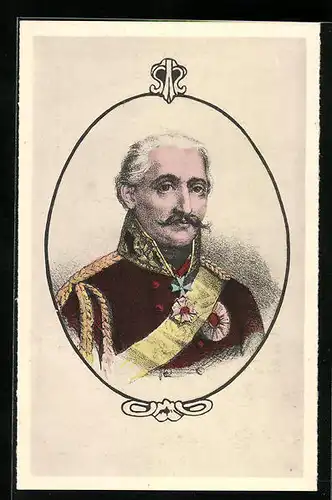 AK Waterloo 1815, Blücher in Uniform