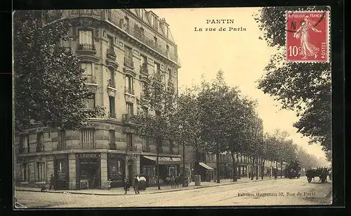 AK Pantin, La rue de Paris