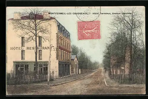 AK Montfermeil-Les Coudreaux, Hotel Restaurant Terminus, Avenue Lavoisier